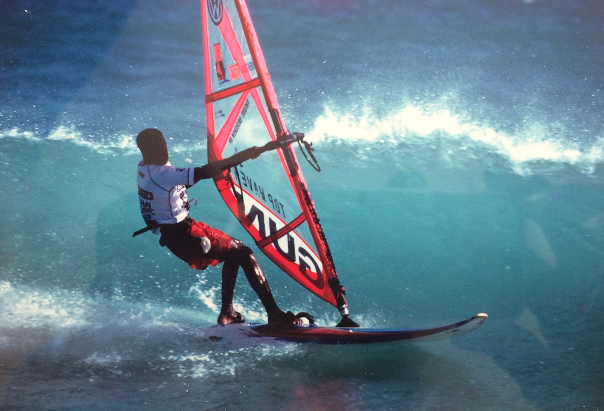 Mitu’s windsurfing career was more than just a placeholder before kitesurfing; the crossover fueled his early kite progression. Photo Monteiro Family