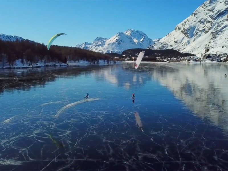 The Black Ice Snowkiting On A Frozen Lake The Kiteboarder Magazine